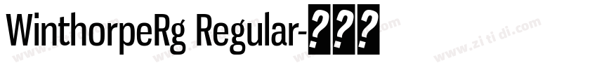 WinthorpeRg Regular字体转换